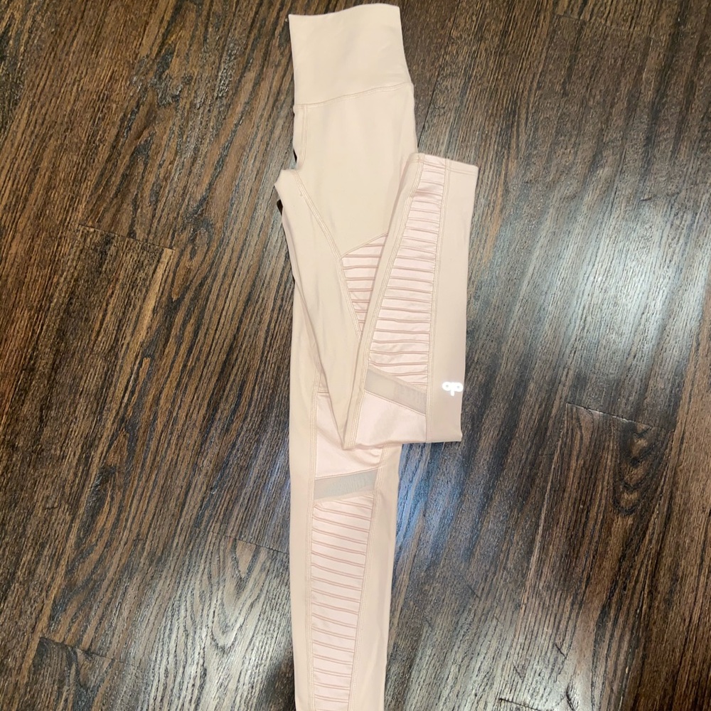 soft baby pink workout leggings